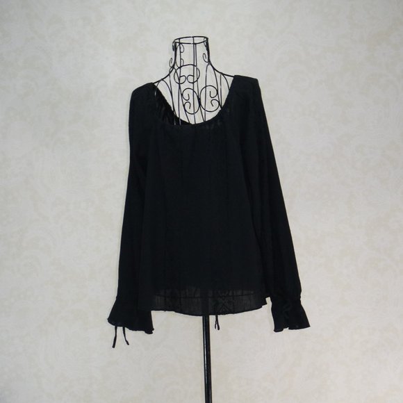 BILLBASS JEANS Black Accent Stitching Adjustable Wrists Front Long Sleev… - Picture 9 of 15